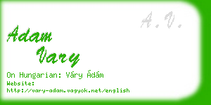 adam vary business card
